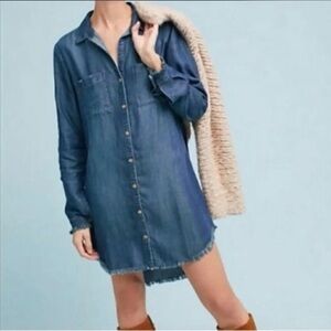 Anthropologie Cloth and Stone Denim Dress Size XS